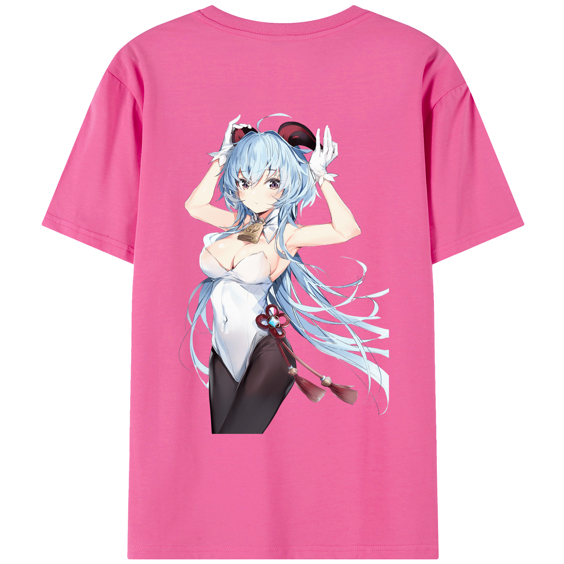 げんし神 甘雨 かんう genshin Ganyu レディース半袖Tシャツ(バックプリント)
